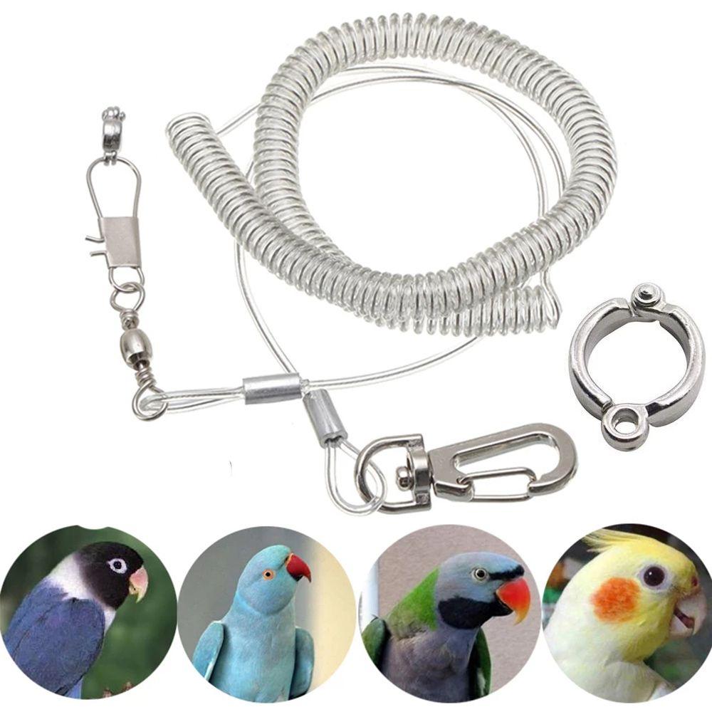 Macaw Harness Flying Training Leash Anti-bite Leg Ring Ultra-light Flexible Rope Parrot Bird