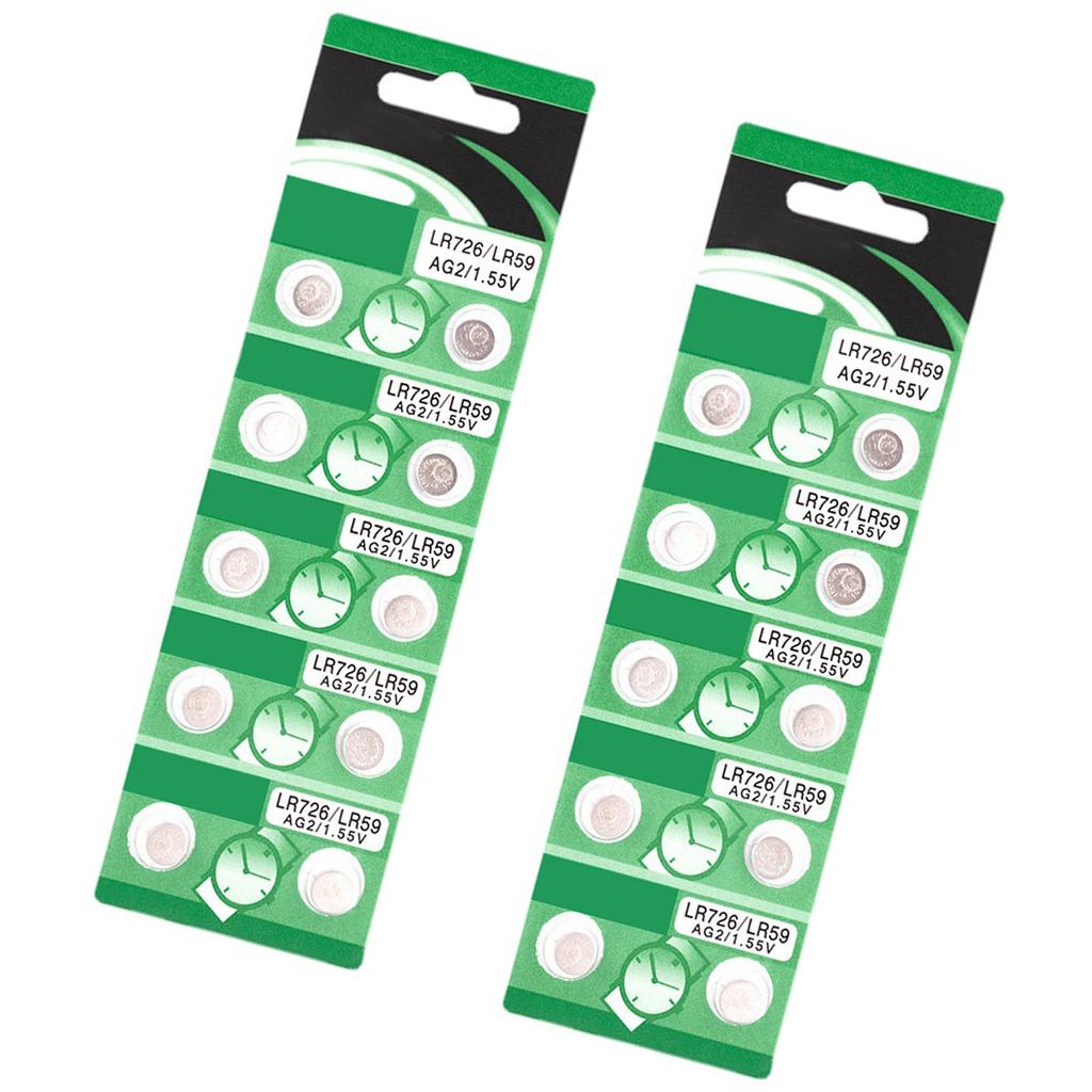 10/20 шт. батарей AG2 LR726 AG2 щелочные таблеточные элементы с длительным сроком службы для маломощных устройств, таких как игрушки и пульты дистанционного управления