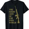 Мужская футболка с графическим принтом винтовки FN FAL 'Правая рука Свободного мира' Патриотическая дышащая футболка для энтузиастов оружия