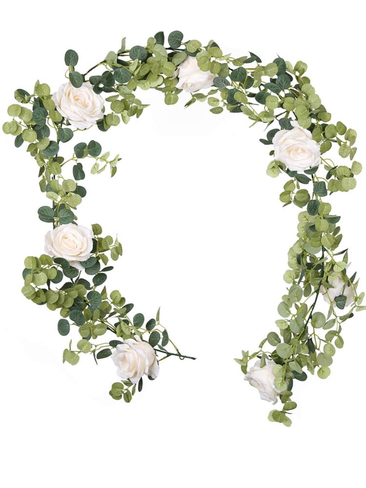 1,8 м искусственный цветок роза венок эвкалиптовый лист лоза эвкалиптовый лист роза лоза для дома сад свадьба арка декор ротанг