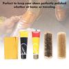 6PCS Shoe Shine Care Kit Black and Neutral Polish Brushes for Boots Shoes Sneakers Style 3