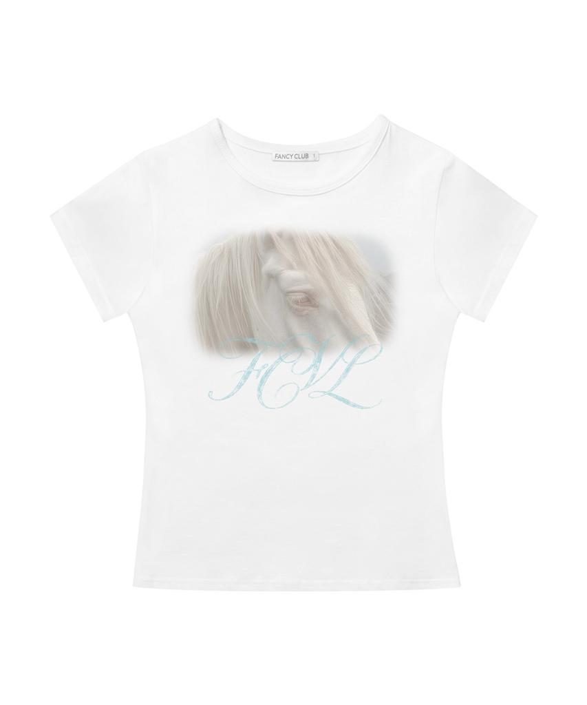 FANCY CLUB Fcl Horse Tee (White) F26Qb119