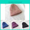 Comfortable Warm Cotton Knit Hat For Winter Versatile Colors Hightop Beanie