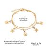 2023 Summer Butterfly Anklet Fashion Gold 5 Piece Ornament Luxury Women Sexy Beach Snake Pendant Crystal Diamond Anklet Accessory Gift Anklet Set Set