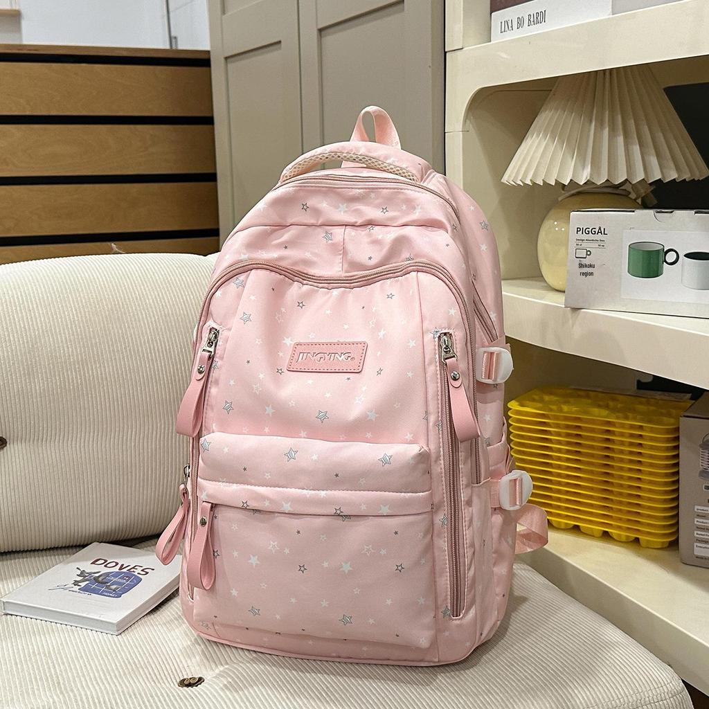 Mori Style Cute Star Backpack: High-End, Lightweight, Large Capacity for Middle School Students