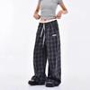 Women's Retro Double-Waist Wide-Leg Pants, High-Waisted Loose Fit, Spring/Autumn 2025 Collection