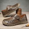 New Men's Sandals Comfort Hollow Slip On Outdoor Casual Shoes Loafers Breathable Non-Slip Beach Sandals