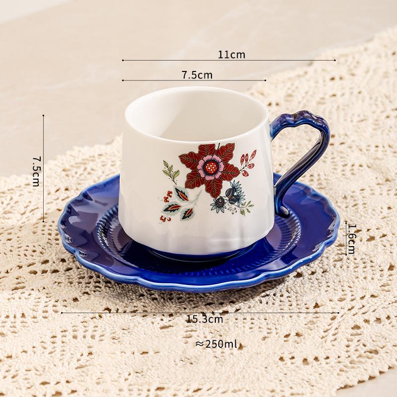 Творческие керамические кружки в стиле ретро для домашнего послеобеденного чая, изысканные кофейные чашки, уникальный чайный сервиз высокого класса, чашка для завтрака и молока