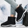 Ladies' Winter Fashionable Anti Slip Wear-resistant and Warm High Top Cotton Shoes with Added Fleece Outdoor Snow Boots