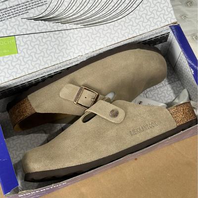 Мужские оригинальные шлепанцы BK Birkenstock с открытым носком, пробковой подошвой, модель 2025 года, натуральная кожа коровы первого слоя, с полуоткрытой пяткой.