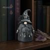 Кристальный Каменный Орнамент Колпак Волшебника Безликая Фигурка Гнома, Мистическая Статуэтка для Декора Дома с Полумесяцем Пентаграммой Черной Розой, Дисплей в Стиле Ведьмы