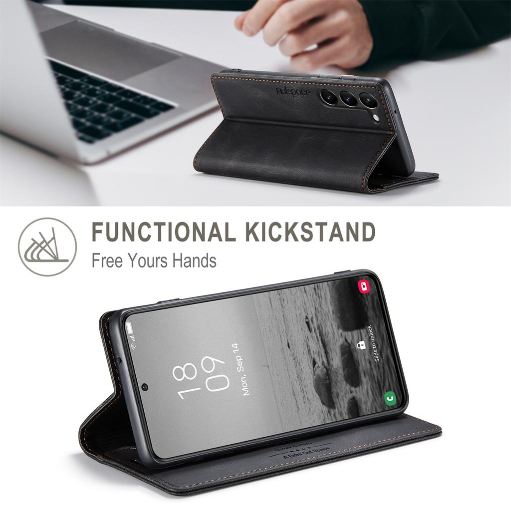 Premium Vintage Leather Wallet Case for Samsung Galaxy S25 - Flip Cover with Card Slots, Shockproof Retro Style (4 Colors)