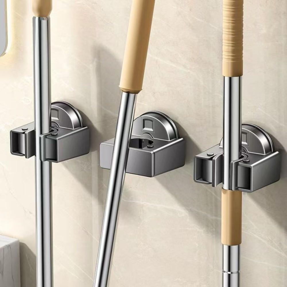 Self-Adhesive Bathroom Mop Hook Broom Wall Storage Hook Suction Cup Mop Holder Kitchens Organizer