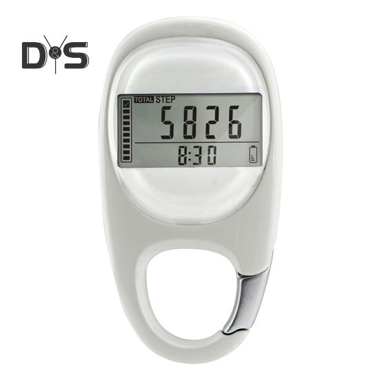 3D счетчик шагов, простой шагомер для ходьбы с карабином, точный зажим, трекер шагов для мужчин, женщин, детей, пожилых людей
