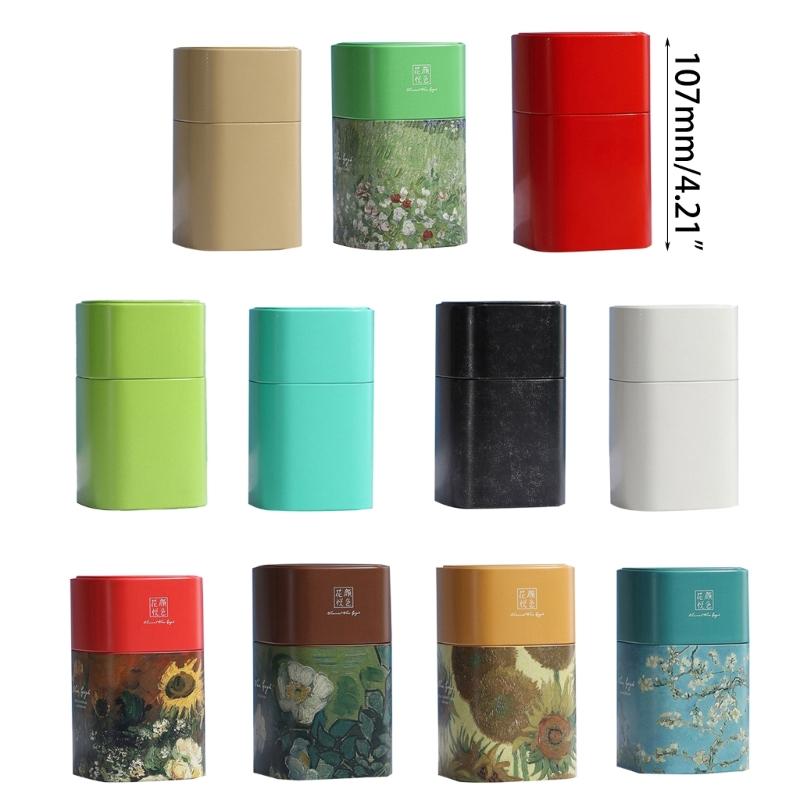 Металлическая жестяная коробка для чая, контейнер для хранения рассыпного чая, элегантная банка для чая, контейнер для хранения кофе, подарочная коробка с цветочным рисунком