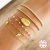 Minimalist Paperclip Chain Bracelet Women Sterling Gold White Plated Geometric Design Lightweight Fashion