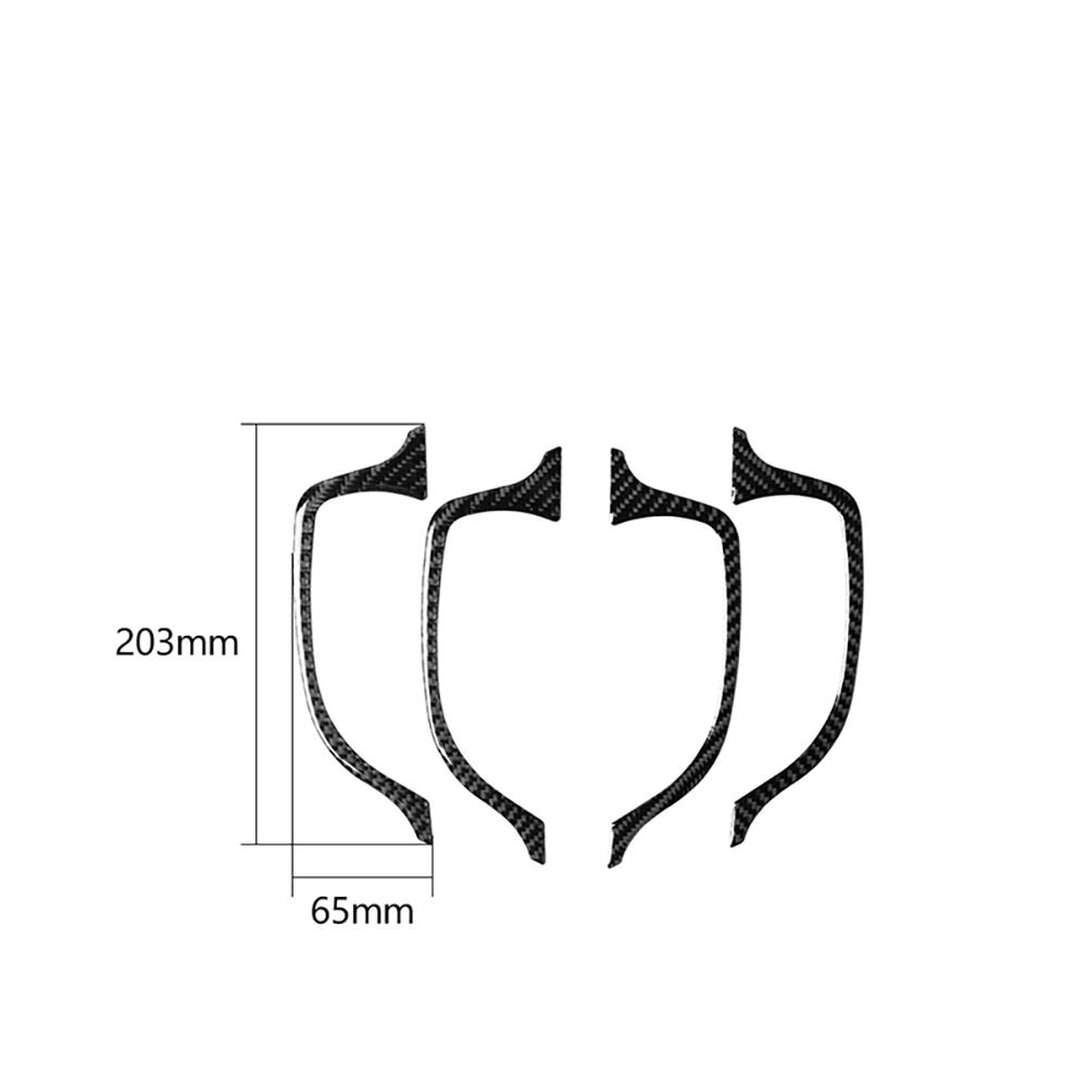 Настоящее углеродное волокно для Lexus NX 200 200T 300H 2014-наклейки на ручку автомобиля, декоративные наклейки, автоматическая модификация