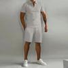 Summer Men's Polo Casual Loose Short Sleeve Shorts Sportswear Fashion Hundred Solid Colour Men's Two Piece Set