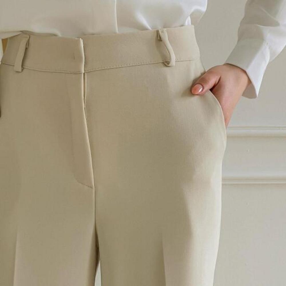 New Arrivals Open Run Flare Slacks Spring Suit Pants Black