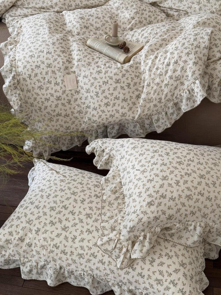 G5Z Французская Ретро Двухслойная Полностью Хлопковая Кружевная Пододеяльник