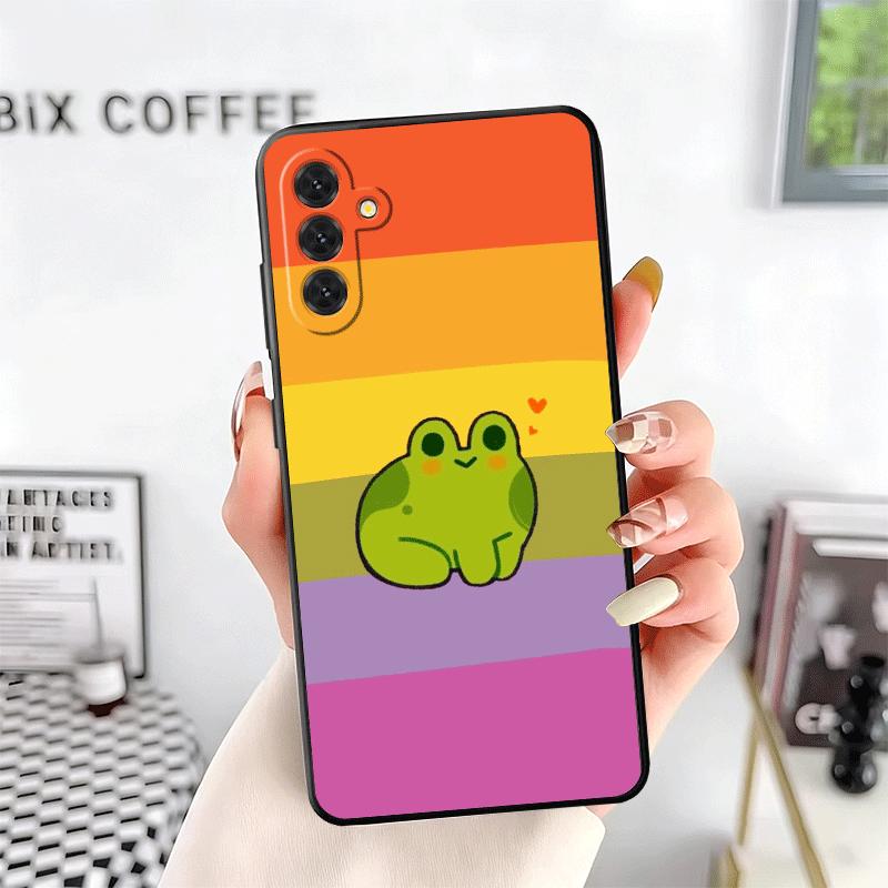 Милый Мультяшный Лягушонок Мягкий Чехол для Телефона для Samsung A17 A37 A57 A16 A26 A36 A56 A15 A25 A35 A55 A14 A24 A34 A54 A13 A23 A33 A53 A52 A1
