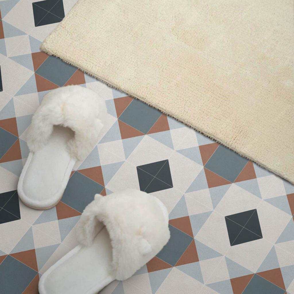 Panel Dekoracyjny Winylowy Samoprzylepny Z Nadrukiem 100X50 Cm Geometryczny Wzór Kafli