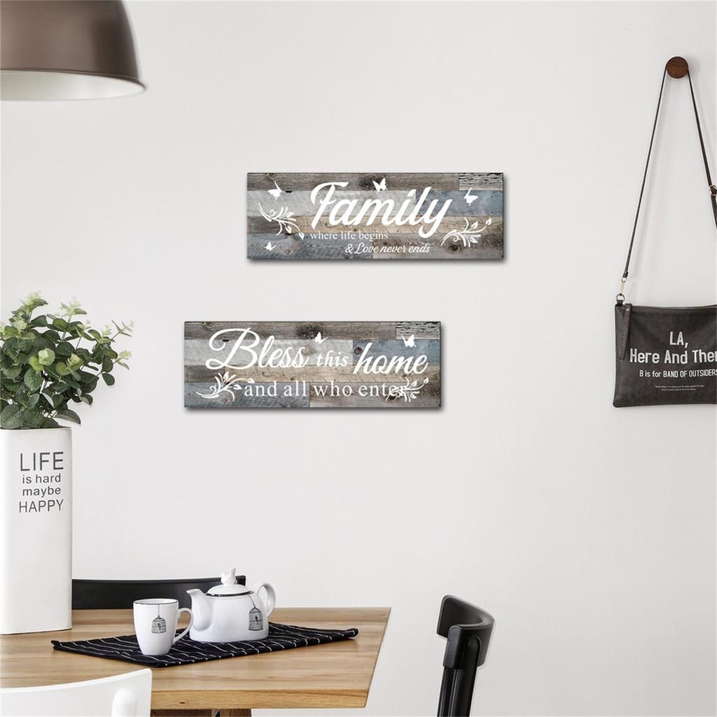 Деревянные вывески для дома, семейного настенного художественного декора для спальни, гостиной, офиса, домашнего декора