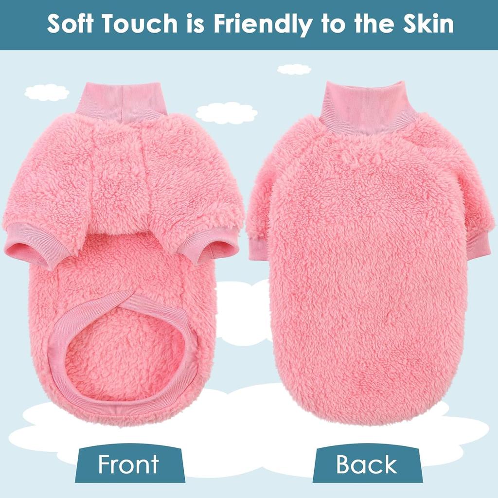 SUNFURA Sphynx Cat Sweater, Hairless Cats Turtleneck Pullover Kitten Sweaters for Cats Only, Warm and Soft Cat Pajamas Shirt with Sleeves Pet Winter