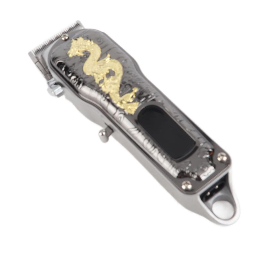 Electric Hair Trimmer USB Charging Low Noise LED Display Cordless Hair Clipper with 8 Guide Combs