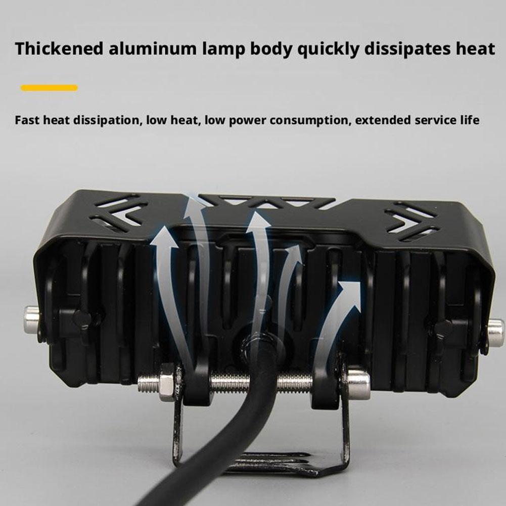 Мотоциклетный светодиодный прожектор двухцветные противотуманные фары для автомобиля, грузовика, внедорожника, мини-линза, фара головного света, ходовой свет, мотоциклетные аксессуары