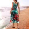 Women's  Summer Spring Casual Floral Sundress Sleeveless Beach Vacation Flowy Boho Tank Midi Dresses