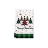 Christmas Kitchen Towel Nordic Style Snowman Print Dish Multipurpose Cotton Tea Home Holiday Decor