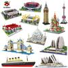 Pzx Mini Blocks World Architecture  Sydney Opera House Big Ben Building Bricks Juguetes For Boy Toys Girl Gift Christmas