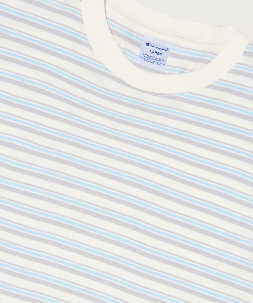 CHAMPION Striped T-Shirt Ecru