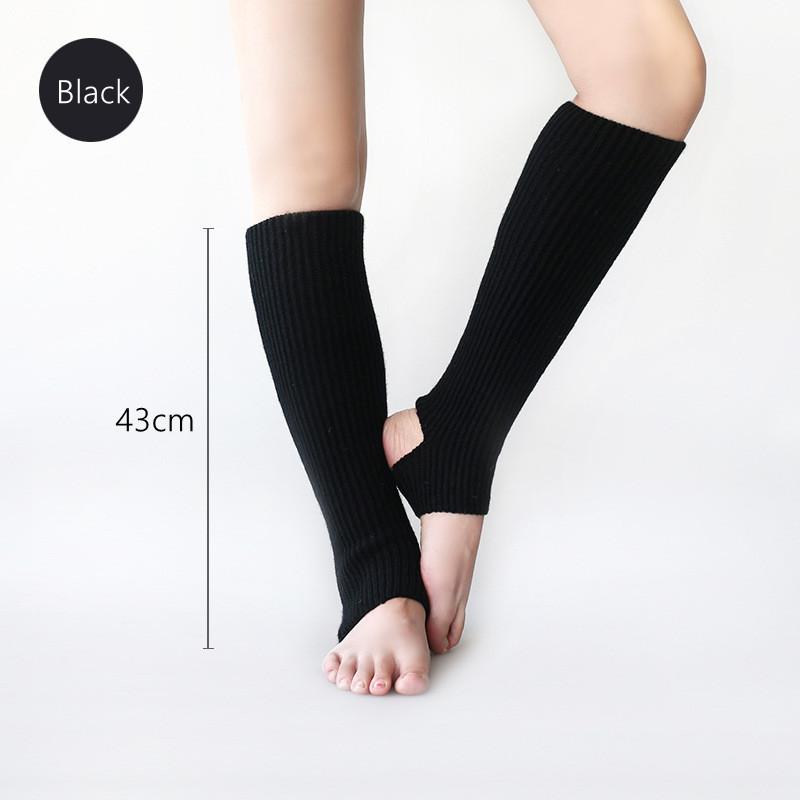 10 цветов, 2 размера, чехол для ног для взрослых, балетных танцев, защита пятки, вязаные шерстяные теплые носки для йоги, чулки