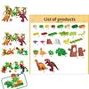 40pcs Dinosaur Paradise Themed Assembly Building Blocks Set Children Puzzle Toys For Creative Kids