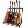Saeda Guitar Stand, Holds 5 Guitars, Anti-Tip, Stable, Foldable Storage, Protects Instruments, Durable, Easy To Store, Brackets, Multiple Guitar