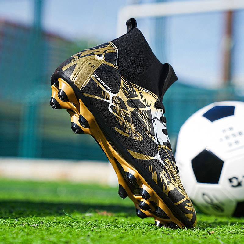 Футбольные бутсы большого размера с высоким верхом и шипами для учеников средней школы, профессиональная тренировочная обувь для взрослых, игровая обувь 2025