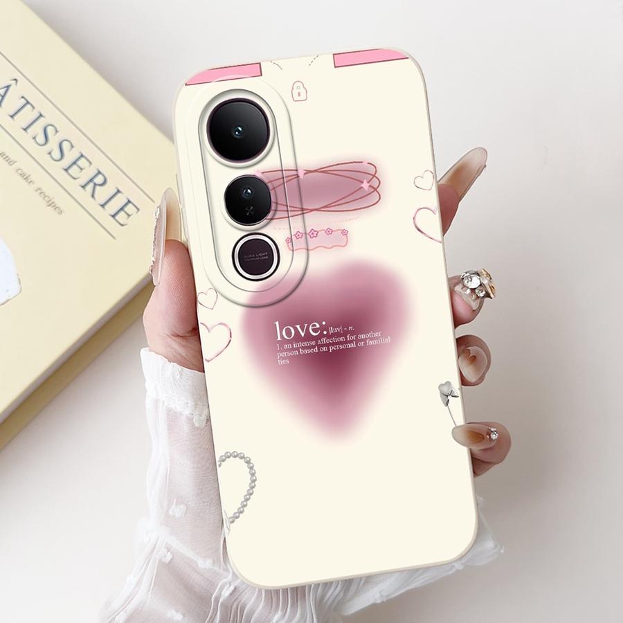 Чехол для Vivo V50 Lite Жидкий Мягкий Силикон Модный Новейший Рисунок Задняя Крышка Для VivoV50lite V 50 5G Матовые Чехлы для Телефона