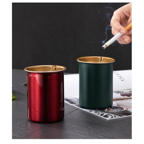 Stainless Steel Car Ashtray | Multi-functional Cover Windproof Design | Creative Metal Auto Accessory