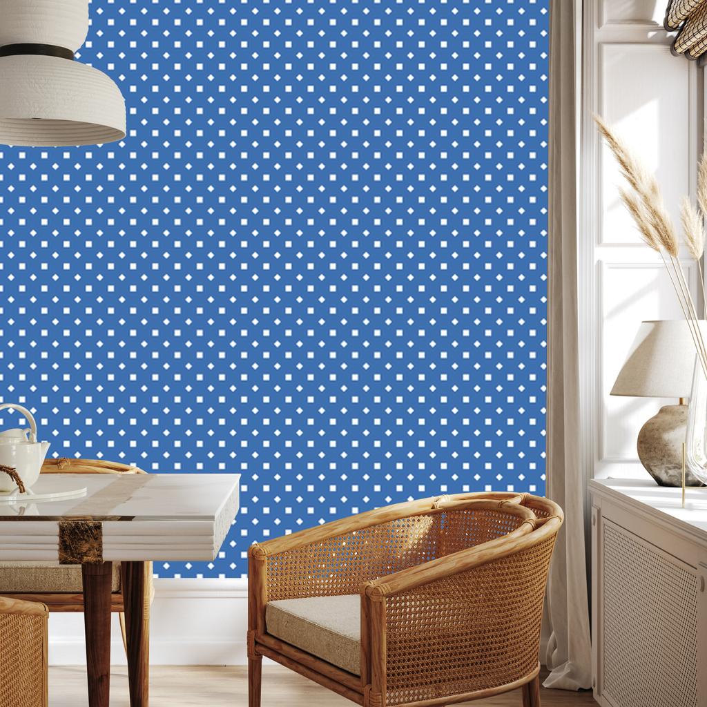 Blue Dots Wallpaper, Clear Detail for Living Room and Bedroom 50x1000
