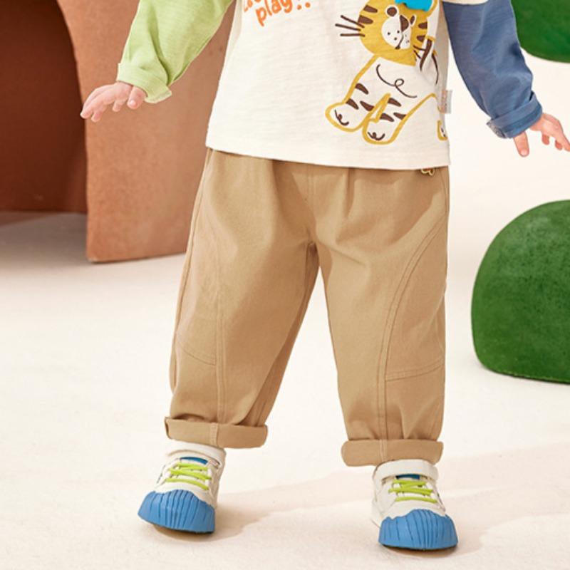 Весна и осень Новые детские свободные универсальные повседневные тканые брюки