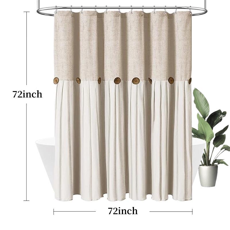 Шторка для душа Handoon с оборками и строчкой пуговичкой