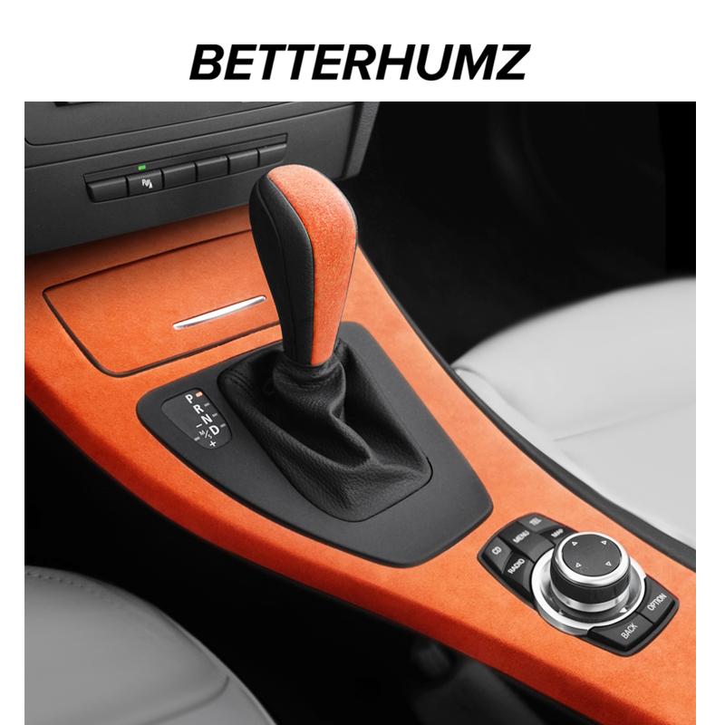 Для BMW E90 E92 E93 Серии 3 Из Алькантары Панель Декоративная Накладка на Панель Селектора КПП Наклейка Аксессуары для Тюнинга Салона Автомобиля