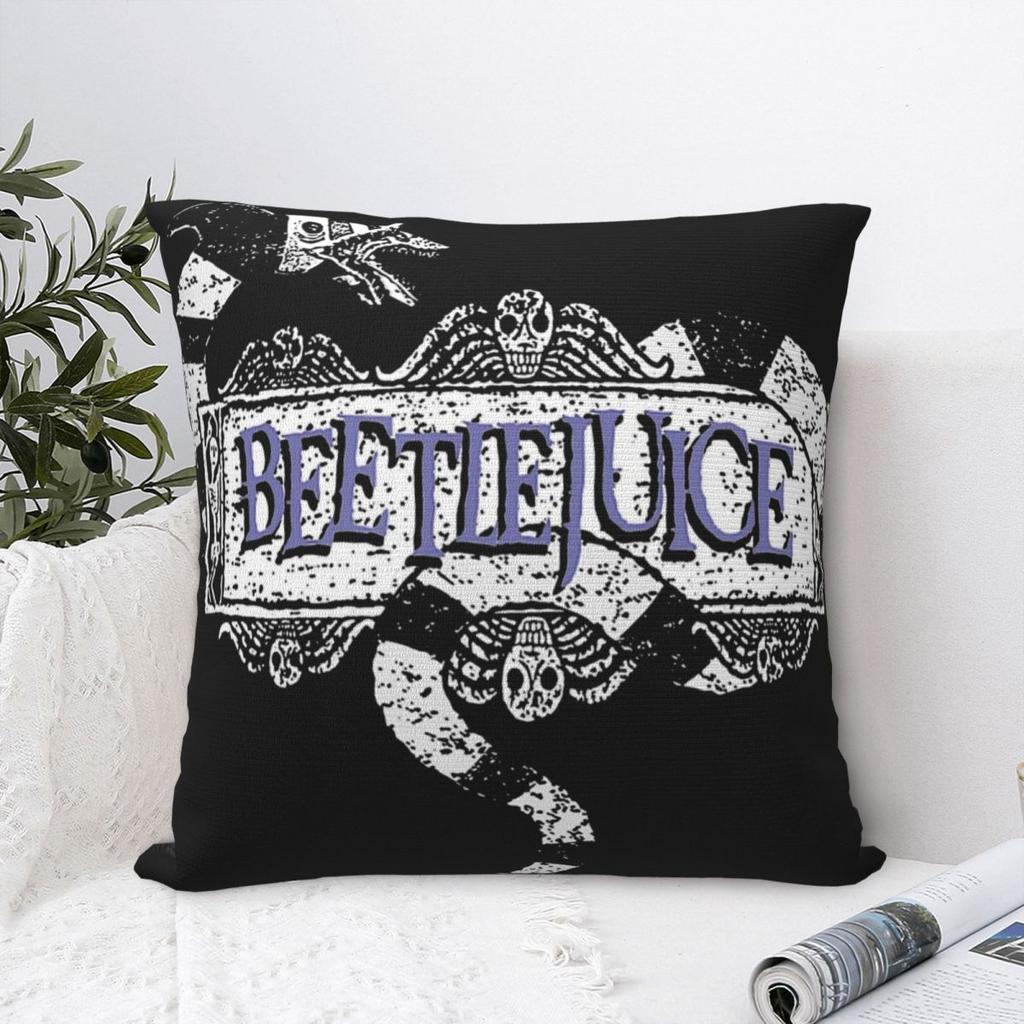 B-Beetlejuice Horror Movie Pillowcases Stuff Soft Cushion Cover Decor Halloween Throw Pillow Case Cover Home Multi Size