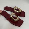 Fashion Ladies Slippers Outside Metal Chain Flats 2024 Women Flip Flops New In Summer Casual Slides Beach Female Shoes For Slippers