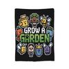 Game Thumb a Green Garden Grow Grow a Garden Knitted Blankets Velvet Lightweight Thin Throw Blanket for Airplane Travel Bed Rug
