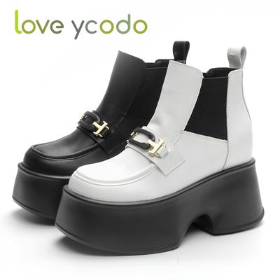 Женские осенне-зимние модные ботильоны Marton на платформе с теплой короткой плюшевой подкладкой и подкладкой из дышащей ткани