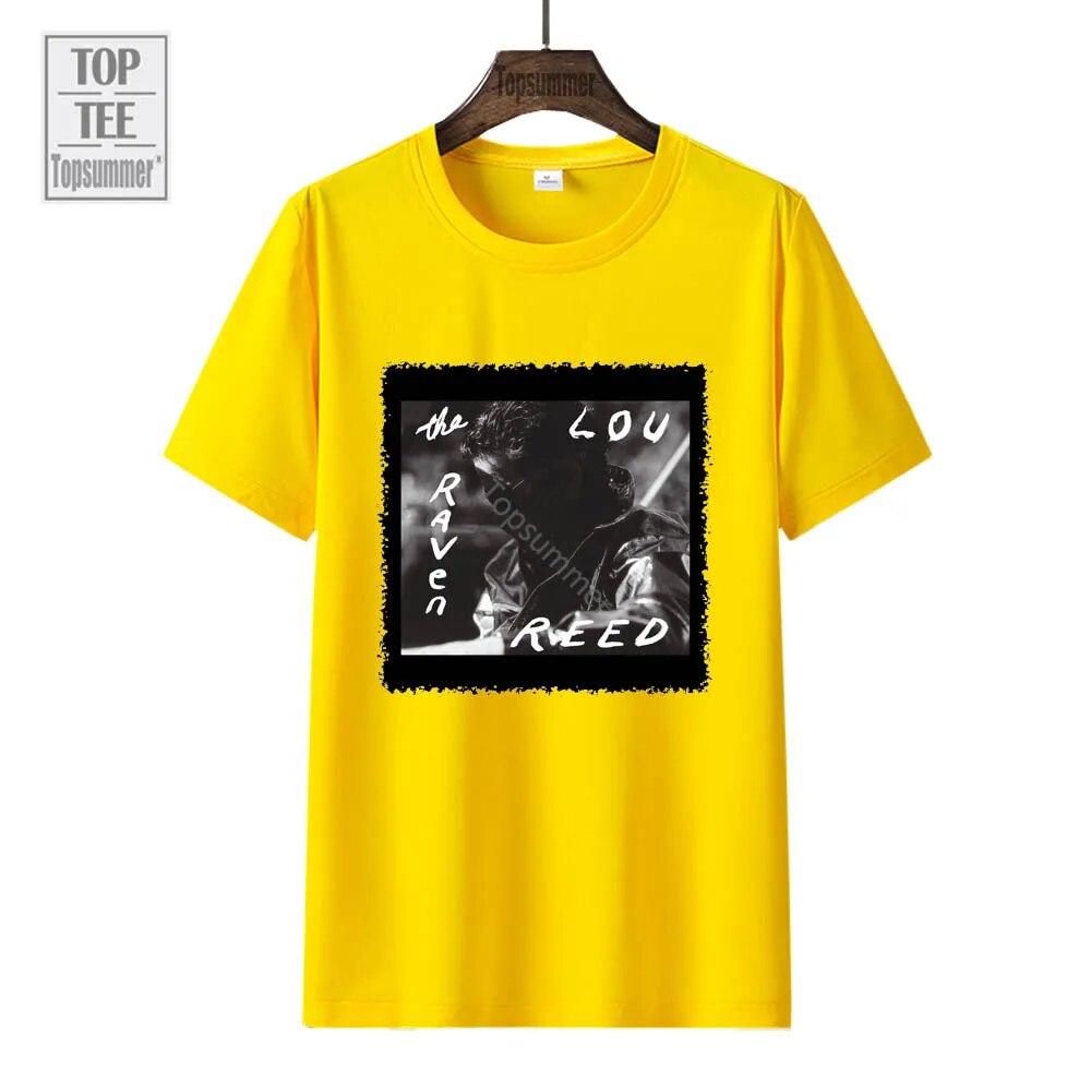 Футболка с альбомом Raven Lou Reed Tour, хлопковая футболка в стиле поп-тренд, топ большого размера для пар