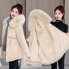 This Is a Korean-style Pai Winter Version of a Slimming and Elegant Cotton-padded Jacket with Thick Fleece and Warmth
